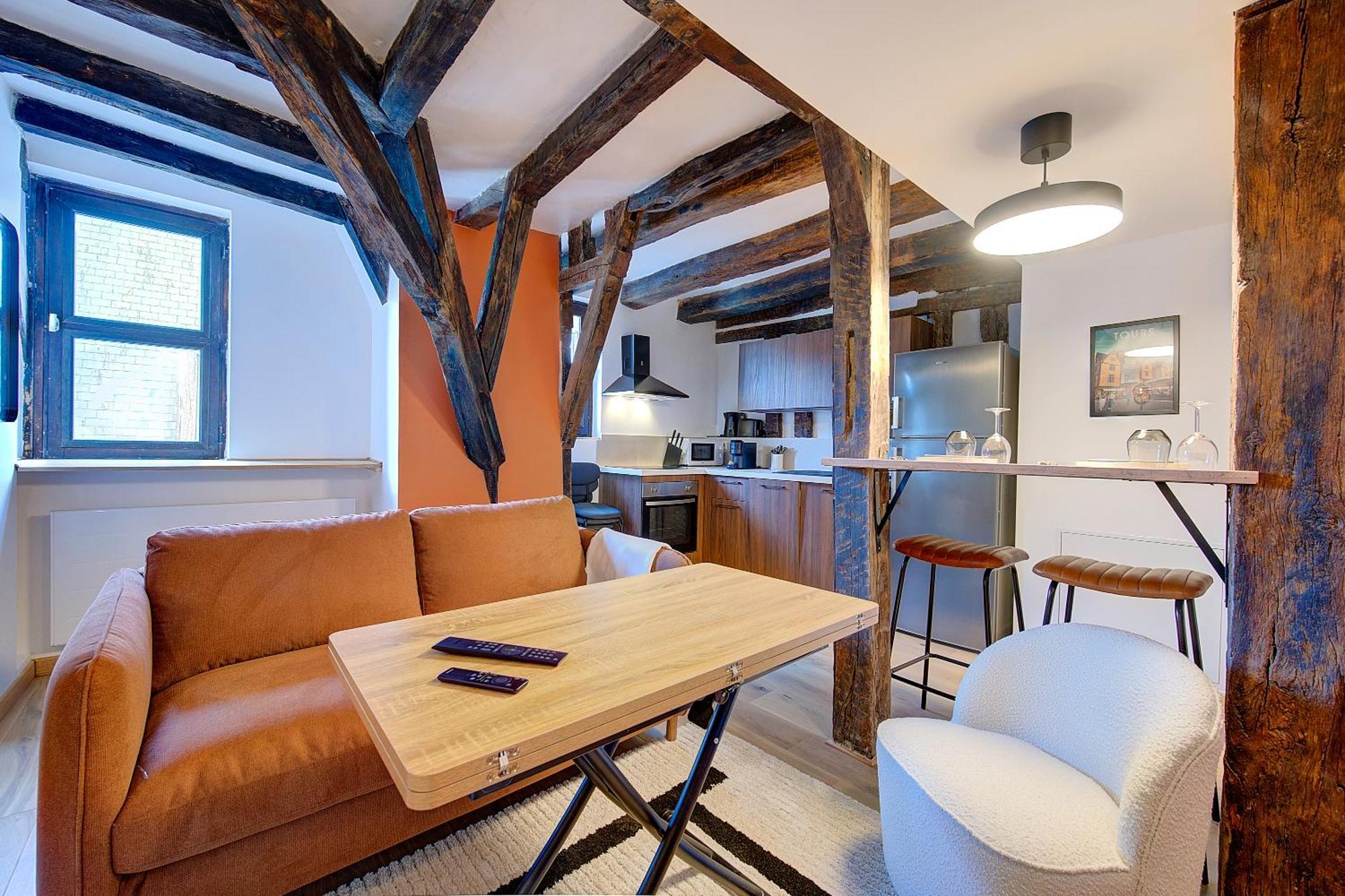 Appartement Avec 2 Chambres, Bureau Et Wifi Fibre Tours Extérieur photo